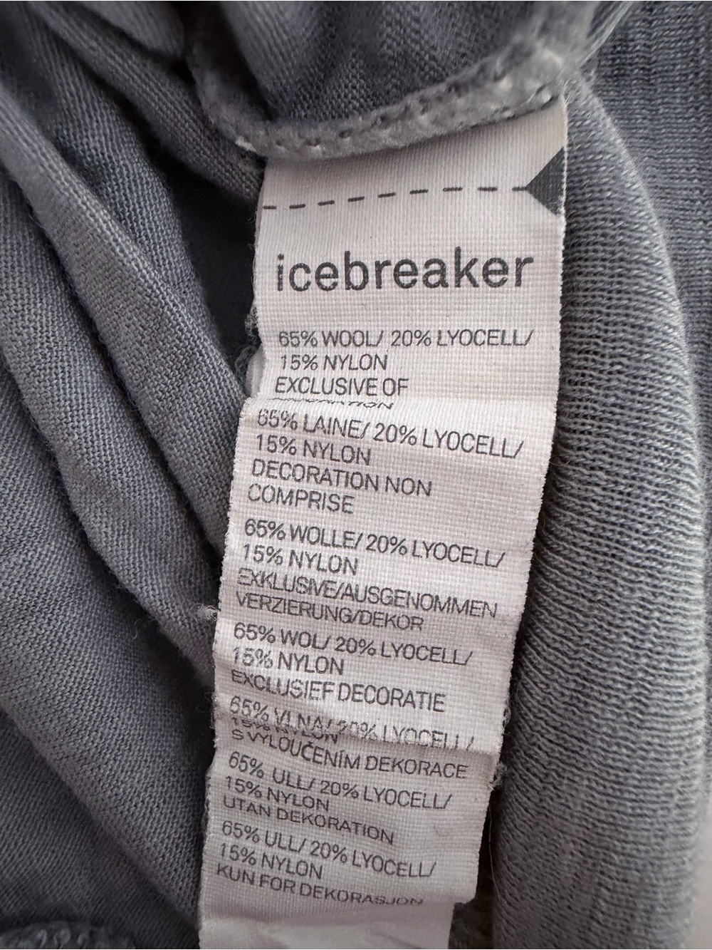 ICEBREAKER Gray Cool-Lite Merino Wool Long Sleeve Pullover Top s - Picture 8 of 11